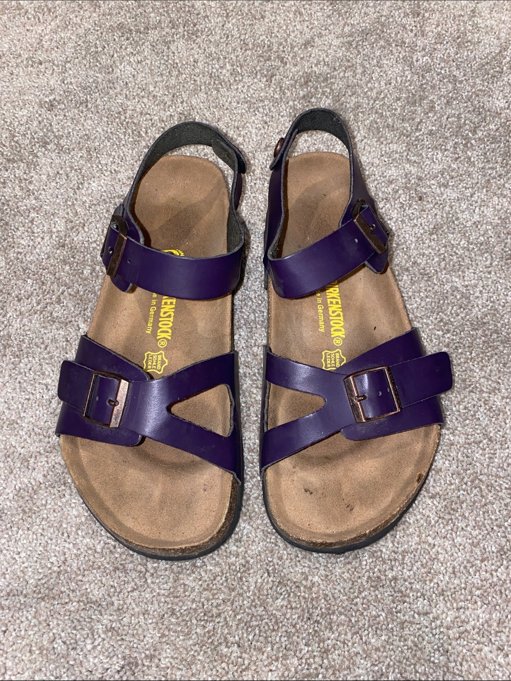 Birkenstock Purple Rio Strappy Sandals Woman’s Size  38 US 7 - 7.5 Summer